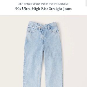Abercrombie and Fitch 90s ultra high rise straight jeans